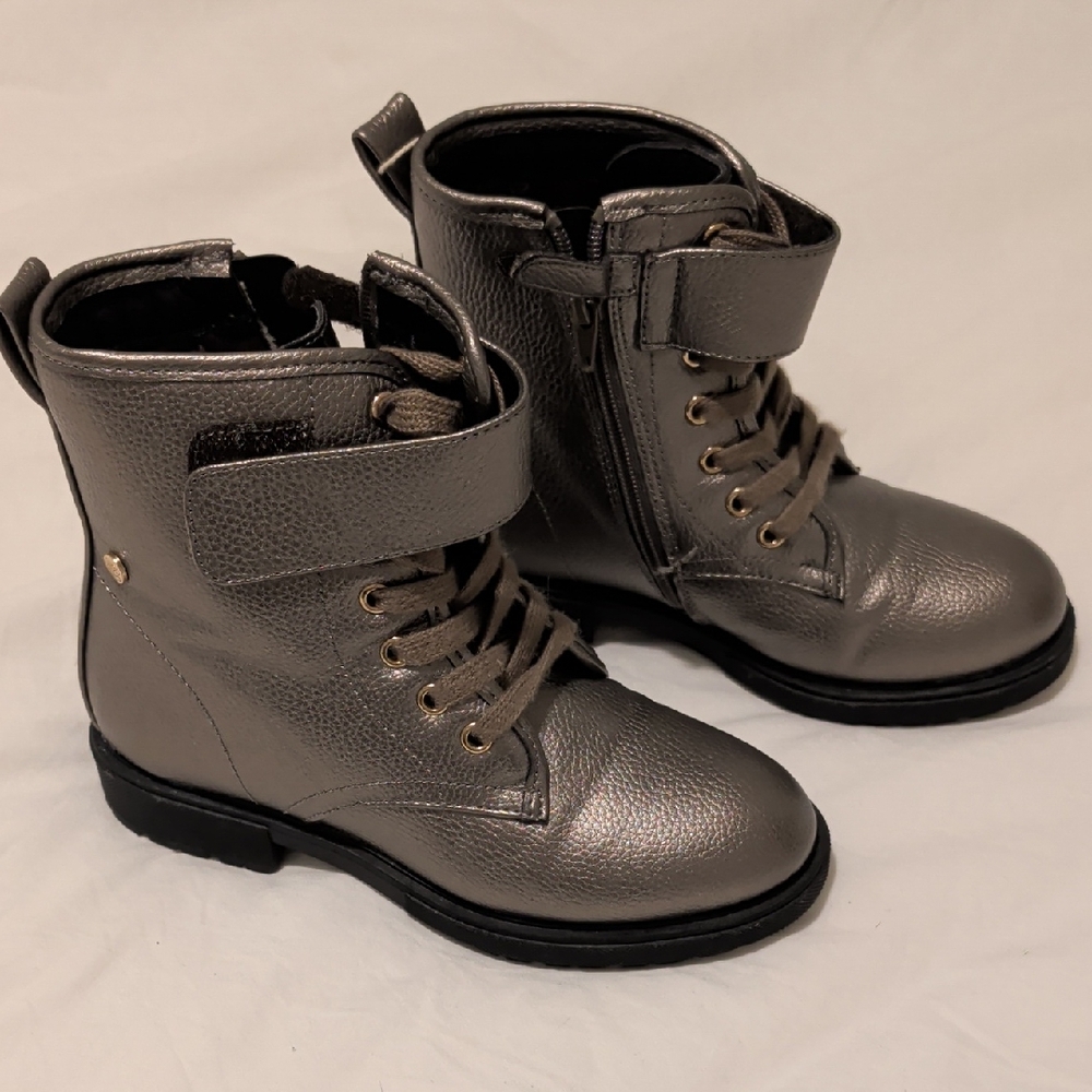 Kids' Metallic Gray Boots